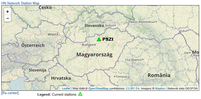 PSZI állomás elhelyezkedése